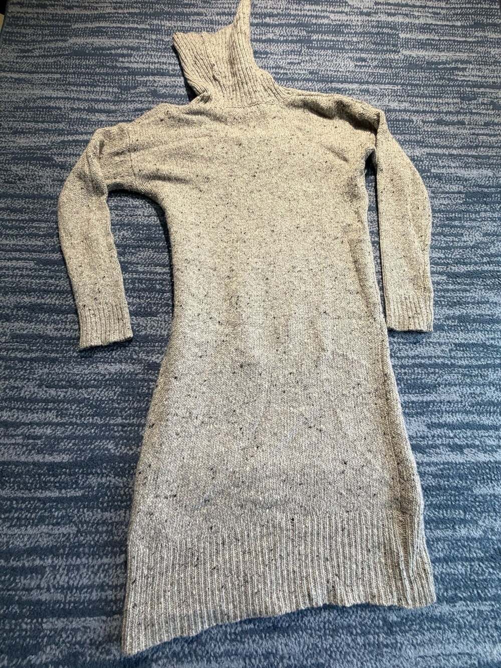 Lauren Ralph Lauren Turtleneck Sweater Dress Size XS Gray Speckled Knit